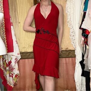 Vintage 90’s Red High Low Dress